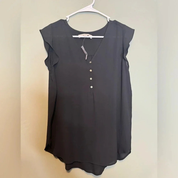 LOFT Women’s Black Shirt Size Small NWT - Picture 1 of 6